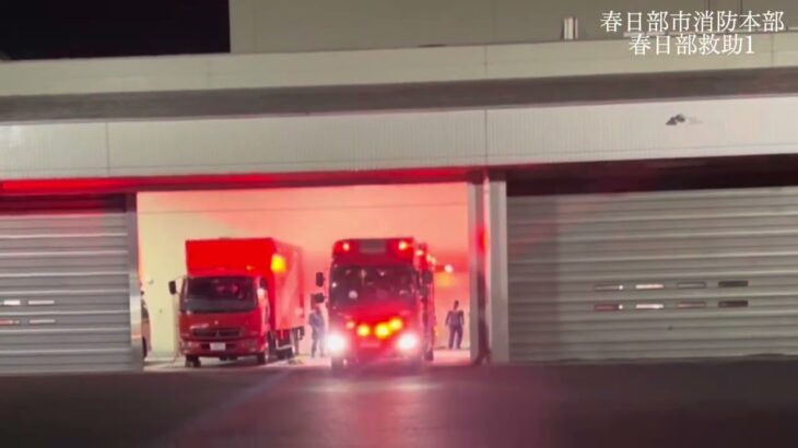 【消防・出動】市内で異音・異臭がするとの通報があり、消防本部から救助隊が出動　春日部救助1