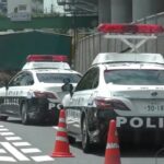 🚨レア🚨故障車の対応に2台のパトカー🚨大阪府警🚨赤色灯🚨