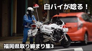 【取り締まり集】白バイがエンジンを唸らせて追跡！小倉駅前の定番取り締まりスポット等。福岡県取り締まり集3