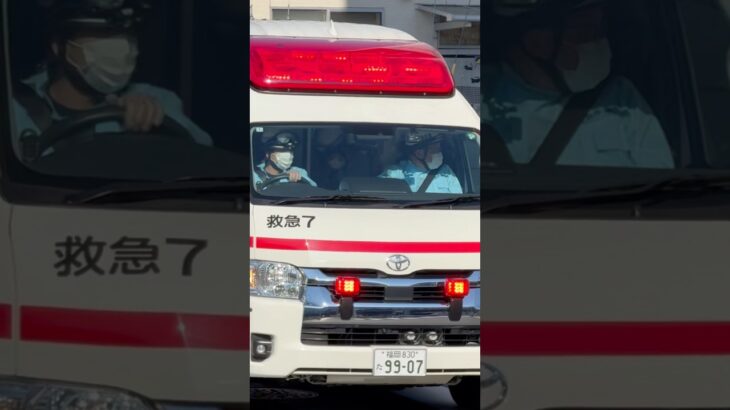 #福岡市消防局 #救急車 今日の夜7:00から公開！！博多本署上牟田出張所 救急7(茂・初代号)緊急走行