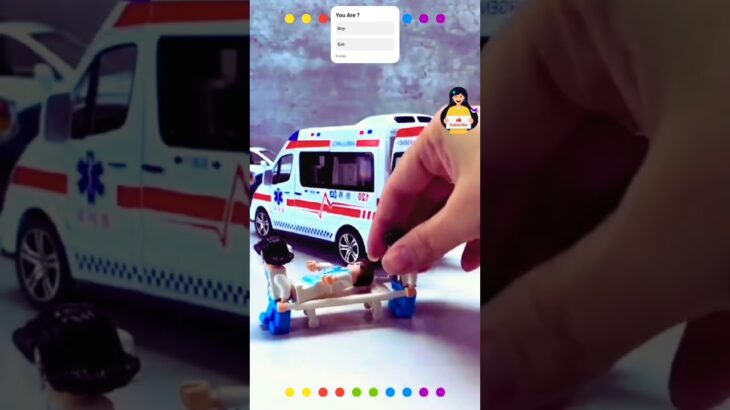 救急車のミニカー走る！緊急走行！坂道走行テスト Ambulance minicar runs on a slope with sirens sounding!