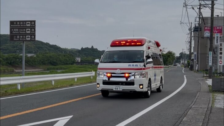 【救急車緊急走行】暑い日の夕方にMKD1が響き渡る‼︎