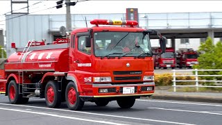 今年度更新予定！鈴鹿市消防本部の水槽車がその他火災の現場に向けSAPｰ500を吹鳴し緊急出動！