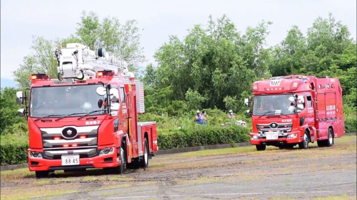 【緊急走行】 志太消防本部 焼津消防署 はしご車 救助工作車 (焼津はしご 焼津救助)