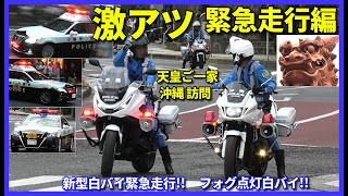 【新型白バイ緊急走行】天皇ご一家のご訪問を支えた沖縄県警の激アツすぎる緊急走行を特集！奉迎者目線を体感可能な未公開広角映像もご紹介します！