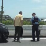 🚨事故現場に遭遇🚨大阪府警🚨パトカー🚨事故対応🚨赤色灯🚨警察官🚨