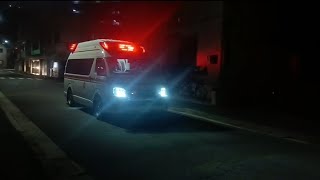 広島市消防局　ハイメディック救急車　緊急走行