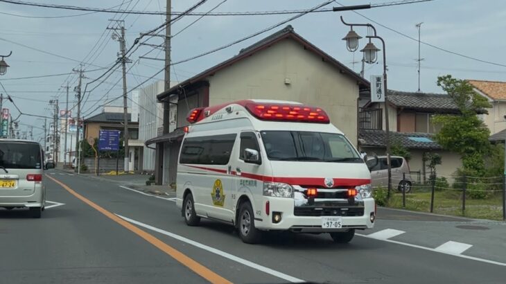 【救急車緊急走行】浜松市消防局浜北救急隊！ビーコン唸らせ緊急走行‼︎