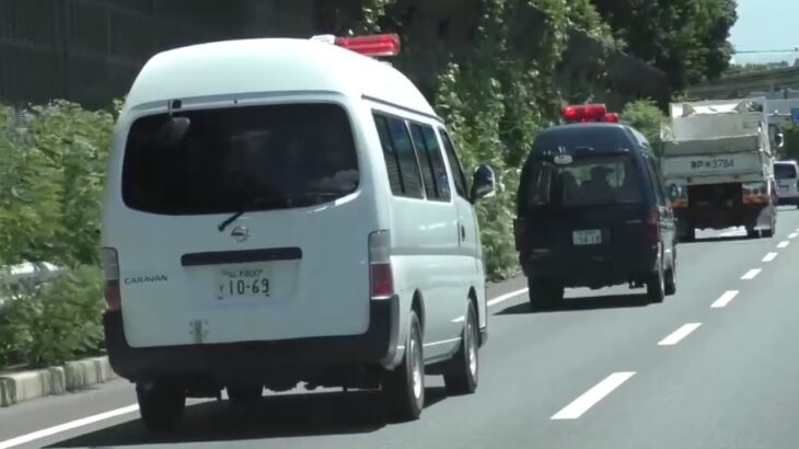 🚨警察車両2台🚨走行動画🚨大阪府警🚨赤色灯🚨
