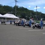 梅本まどかさん 兵庫県警 2025年7月21日　二輪車事故防止キャンペーン　道の駅いながわ