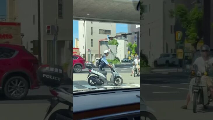 🚨横断歩道を手押しで移動する警察官バイク2台🚨兵庫県警🚨　#shorts