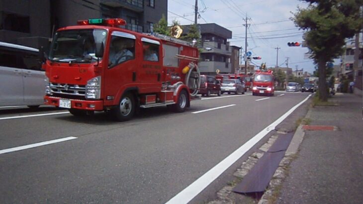 【イヤホン推奨　音量注意】緊急走行する消防車　全56台！
