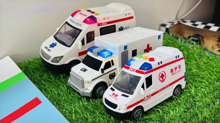 救急車のミニカー走る！緊急走行テスト。坂道走る☆Ambulance minicar runs in an emergency! Slope driving test
