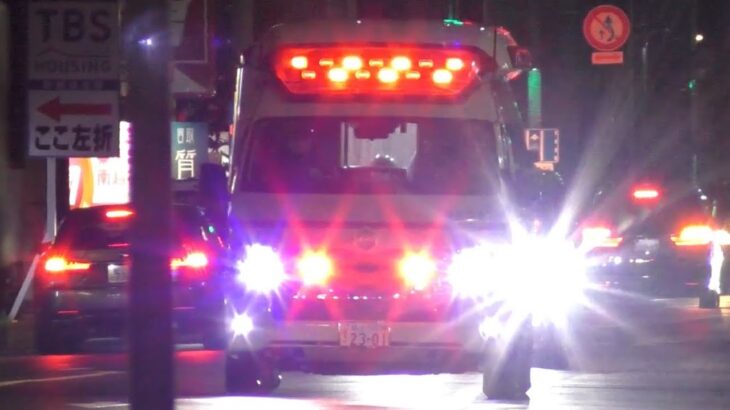 【C-CABIN救急車！】越谷市消防局救急蒲生1熱帯夜の越谷市内を緊急走行！！