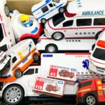 消防車&救急車のミニカーが緊急走行！急な坂を走る！Fire truck & ambulance toy cars in an emergency run!