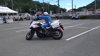 白バイのテクニックが凄い！！ 最新型NT1100P 兵庫県警 2025年7月21日　二輪車事故防止キャンペーン　道の駅いながわ