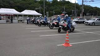 白バイ NT1100P  覆面パトカー サイドカー パトカー 兵庫県警 2025年7月21日　二輪車事故防止キャンペーン　道の駅いながわ