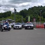 覆面パトカーや白バイが集結 最新型白バイNT1100Pが3台‼️ 兵庫県警 2025年7月21日　二輪車事故防止キャンペーン　道の駅いながわ
