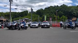 覆面パトカーや白バイが集結 最新型白バイNT1100Pが3台‼️ 兵庫県警 2025年7月21日　二輪車事故防止キャンペーン　道の駅いながわ