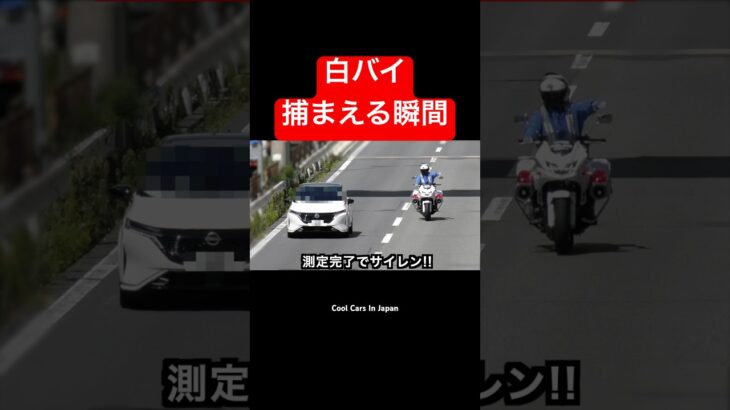 白バイが速度違反を捕まえる瞬間‼️ サイレン‼️ #shorts