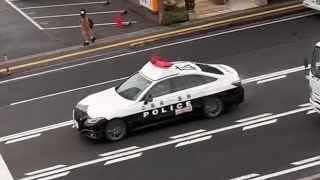 パトカー　緊急走行