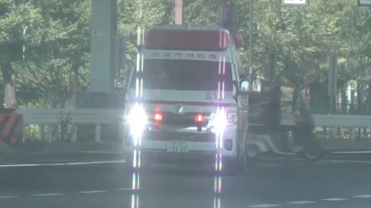 🚨物凄いサイレン🚨交差点を緊急走行🚨救急車🚨サイレン🚨赤色灯🚨西宮市消防局🚨