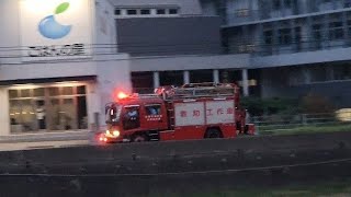 消防車　緊急走行　レスキュー車