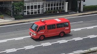 消防車　緊急走行　指揮車