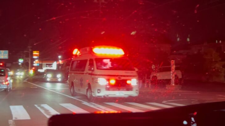 【救急車緊急走行】祭典中に救急入電⚡︎ アクティビーコン唸らせ緊急走行！