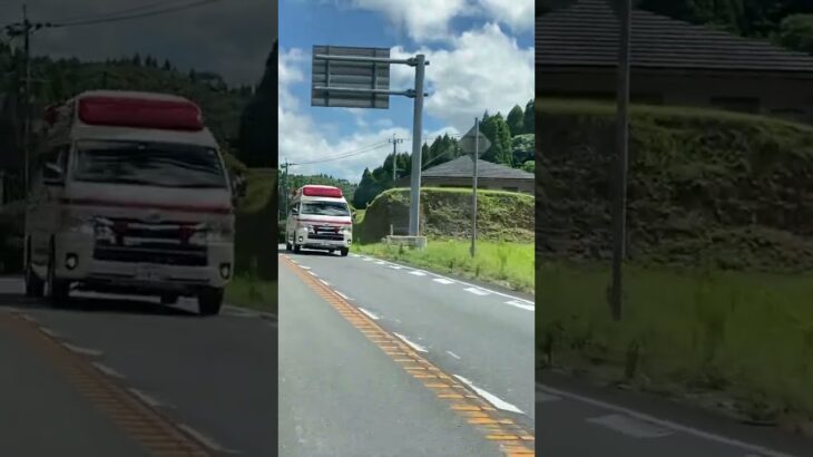 【救急車緊急走行】指宿南九州消防組合 川辺分遣所 1号 ハイメディック #救急車 #緊急走行