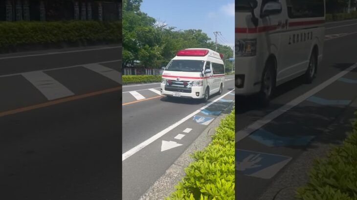 『ハーモニックサイレン』　上尾市消防本部。救急原市1。救急車。緊急走行シーン🚨