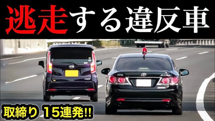 【覆面パトカーから逃走‼️】覆面・白バイなど、取締り15連発‼️　[取り締まり DQN 煽り運転 スカッと]