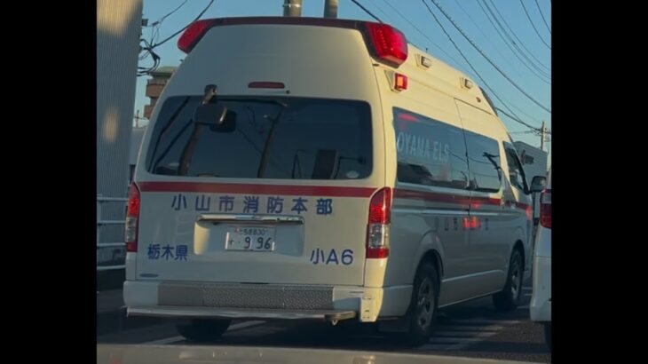緊急走行！緊走する小山市消防本部救急隊（小山救急6）