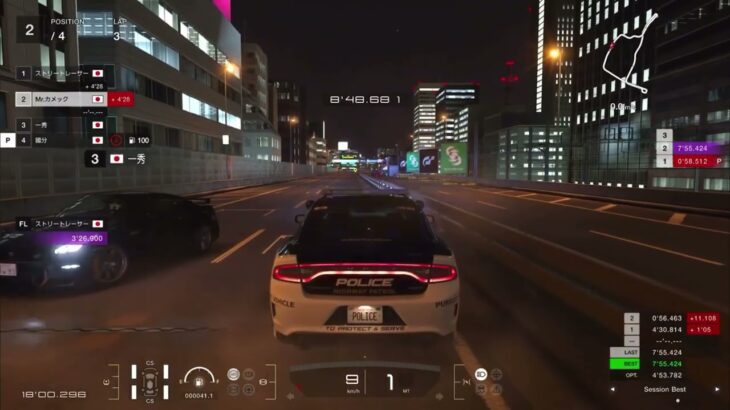 グランツーリスモ7  ダッジチャージャーパトカー　緊急走行