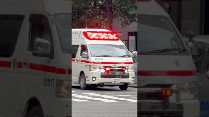 #福岡市消防局 #救急車 今日のよる7:00から公開！博多本署第1救急隊 救急17(市村Ⅱ号) 緊急走行