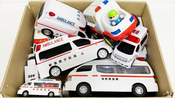 救急車のミニカーが走ります。サイレンありで坂道走行☆緊急走行｜Ambulance minicar runs in an emergency with sirens!