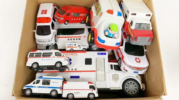 救急車のミニカー走る！緊急走行。坂道走行テストします☆ Ambulance minicar runs on the slope in an emergency with sirens on!
