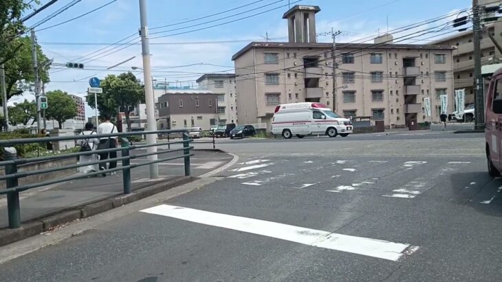 【緊急走行】貴重なエルグラパラメの出場！鹿児島市消防局谷山救急隊（代車運用中）