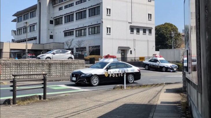 パトカー２台が緊急走行開始！