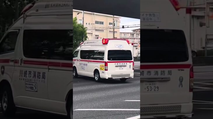 【緊急走行】モーターサイレン全開！川崎市消防局　臨港消防署　藤崎出張所　藤崎救急1  出場！