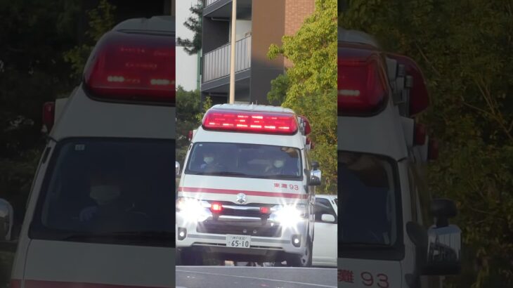 【愛MEDIC#5】六甲アイランド救急隊、東灘93緊急走行！【神戸市消防局】#shorts #short #ショート #消防署 #消防車 #fire #firefighter #サイレン