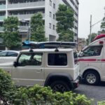 #消防車　道を塞がれた救急車緊急出動消防 #消防車 #消防車両 #緊急車 #緊急車両 #ambulance#tokyo#緊急走行#shortvideo #shinjuku #shorts #イケメン#