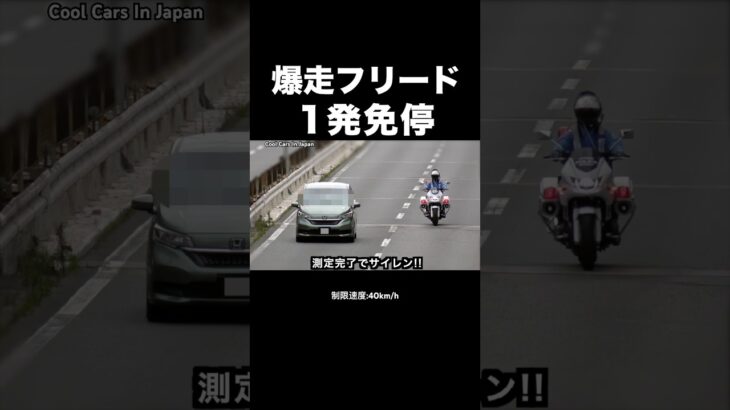 一般道を爆走するフリードに天罰‼️ #白バイ #shorts