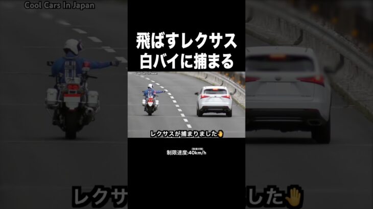 速度違反のレクサスが白バイに捕まる‼️ サイレン‼️ #shorts