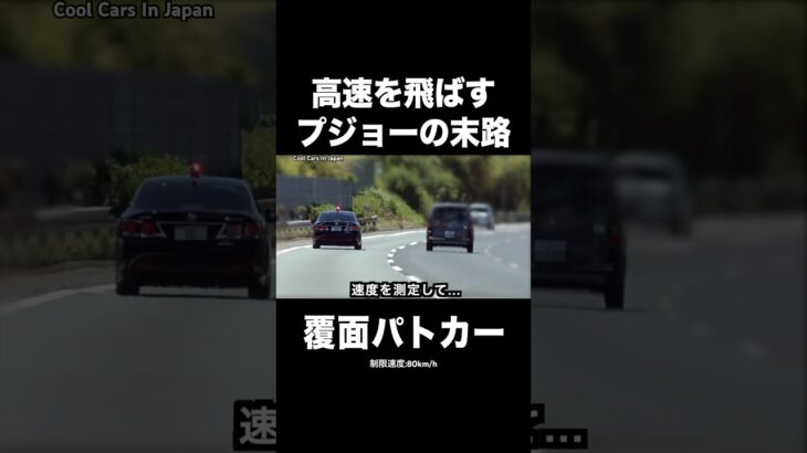 高速道路を爆走するプジョーに天罰⁉️ #覆面パトカー #shorts