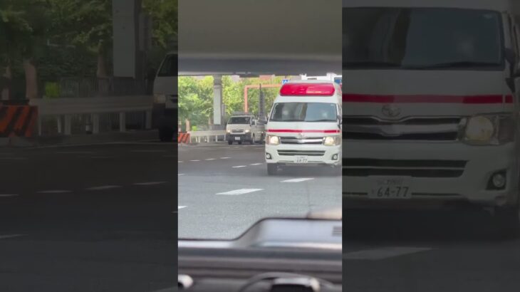 🚨交差点を緊急走行🚨救急車🚨サイレン🚨千船病院🚨　#shorts #shortsvideo #shortsfeed