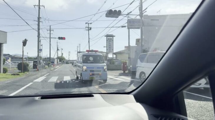 那賀消防組合・軽救急車、タンク車、救急車（緊急走行）