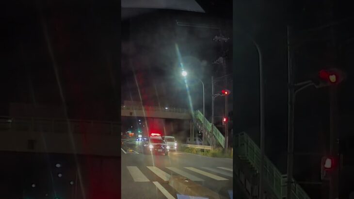 埼玉県警　鴻巣警察署　まだまだ現役　日産　ティアナ　パトカー　緊急走行