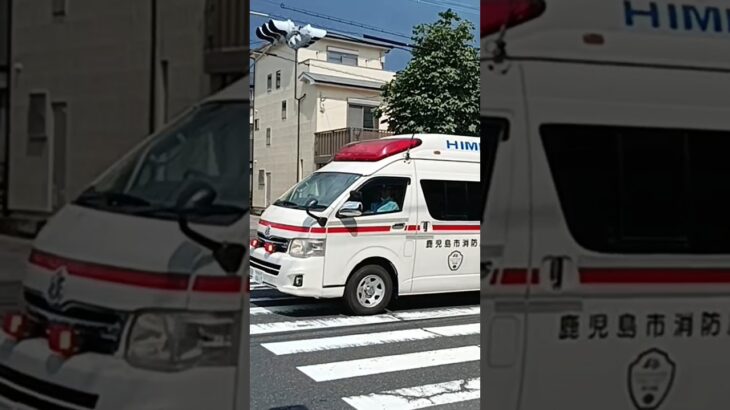 【緊急走行】鹿児島市消防局吉野非常用救急隊（西本署救急代車運用中）