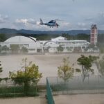 兵庫県警航空隊　ヘリコプター　着陸シーン